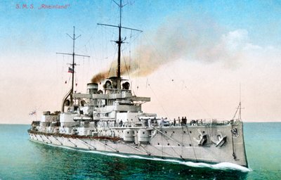 Encouraçado alemão Rheinland, c1910-1918 de Unbekannt