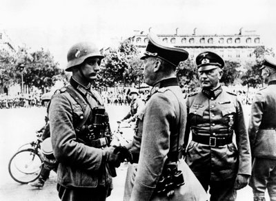 Desfile da vitória alemã após a captura de Paris, junho de 1940 de Unbekannt
