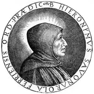 Girolamo Savonarola 1452-1498, padre dominicano italiano e líder de Florença, 1882 de Unbekannt