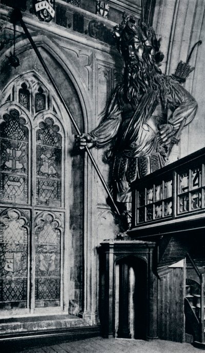 Gog Gogmagog, um dos dois gigantes da cidade queimados no incêndio do London Guildhall, 1940 de Unbekannt