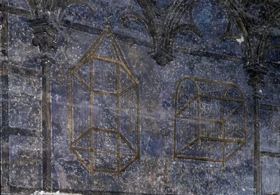 Arte Gótica: O quarto do Papa: detalhe as gaiolas - a torre dos anjos. 1336-1337, Palácio dos Papas, Avignon de Unbekannt