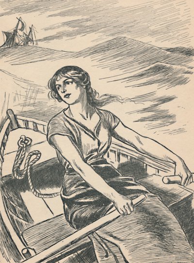 Grace Darling remonta aos destroços, c1907 de Unbekannt