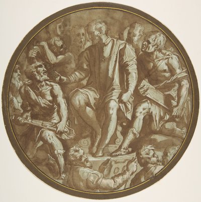 Grão-Duque Cosimo I da Toscana Rodeado por seus Artistas., ca. 1556-62. de Unbekannt