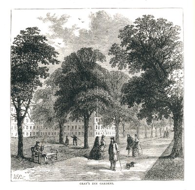 Jardins do Grays Inn, 1878 de Unbekannt