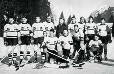 Time de hóquei no gelo da Grã-Bretanha, Jogos Olímpicos de Inverno, Garmisch-Partenkirchen, Alemanha, 1936 de Unbekannt