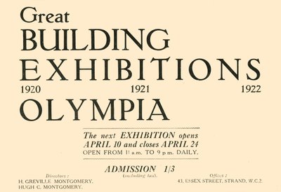 Exposição do Grande Edifício - Olympia, 1920. de Unbekannt
