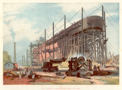 Great Eastern sobre as ações em Millwall, no Tamisa, 1857 de Unbekannt