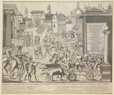 Grande Praga de Milão, 1630, ca 1835 de Unbekannt
