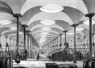 Grande salão em Messrs Marshalls linho mill, Leeds, c1880 de Unbekannt