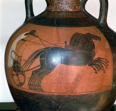 Vaso grego representando uma carruagem, séculos 5 a 6 aC de Unbekannt