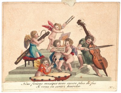 Cartão Uma orquestra de anjos, depois de 1815. de Unbekannt