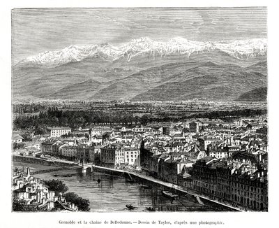 Grenoble da gama Belledonne, França, 1886 de Unbekannt