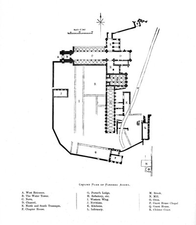 Planta da Abadia de Furness, 1897 de Unbekannt