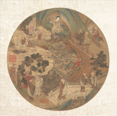 Guanyin e os dezesseis luohans, século XVI-XVII. de Unbekannt