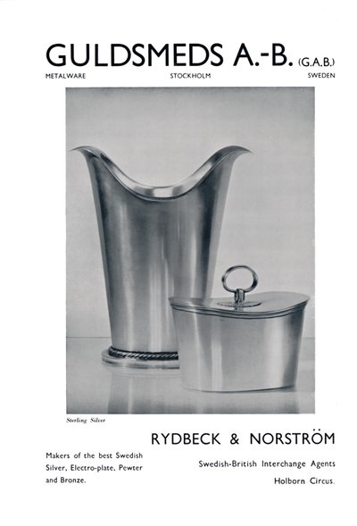 Guldsmeds A.-BGAB - Prata de lei - Rydbeck & Norström., 1939 de Unbekannt