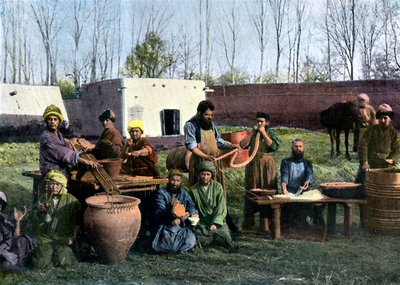 Obras de acabamento de tripas, Bukhara, Usbequistão, c1890 de Unbekannt