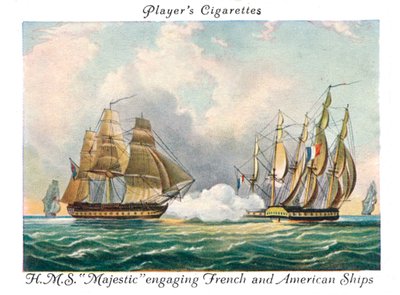 HMS Majestic contratando navios franceses e americanos, 1936. de Unbekannt