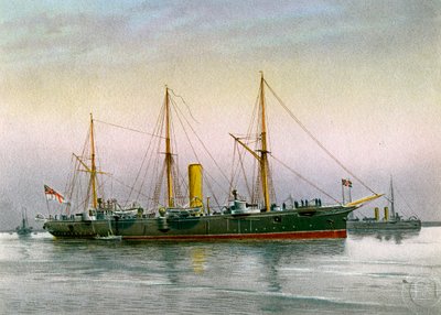 HMS Mohawk, cruzador de 3ª classe da Marinha Real, c1890-c1893 de Unbekannt
