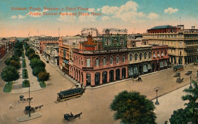 Havana: Prado, Neptuno e Hotel Plaza. Prado, Central Park e Plaza Hotel, c1910 de Unbekannt