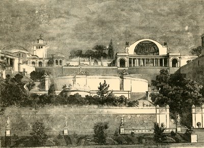 Vila de Adrianos em Tibur, 1890. de Unbekannt