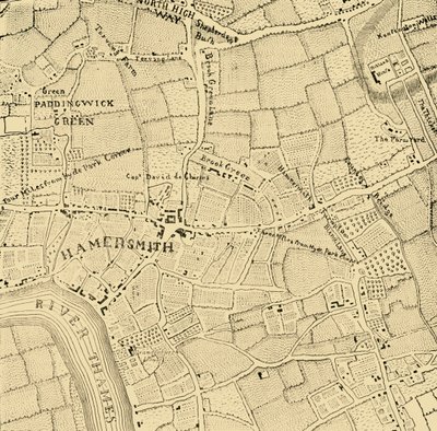 Hammersmith em 1746, c1878. de Unbekannt