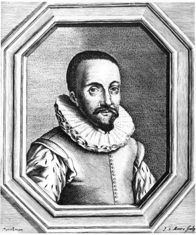 Hans Lippershey, oculista holandês creditado com a descoberta do telescópio, 1655 de Unbekannt
