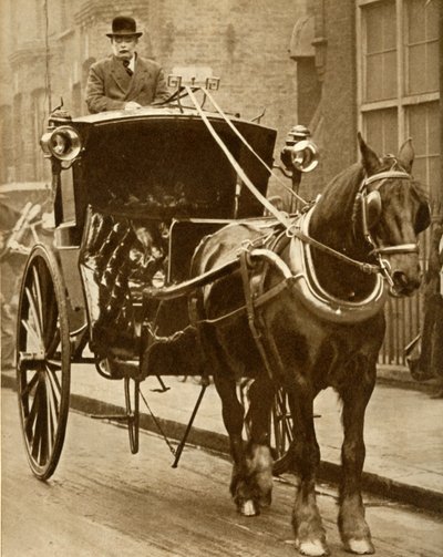 Cabine Hansom, c1910, 1935. de Unbekannt