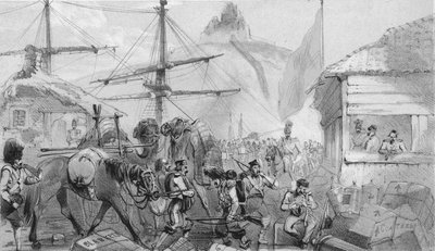Porto de Balaclava. O local de desembarque, c1850s. de Unbekannt