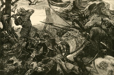 Harold na batalha de Hastings, 1066, 1890. de Unbekannt