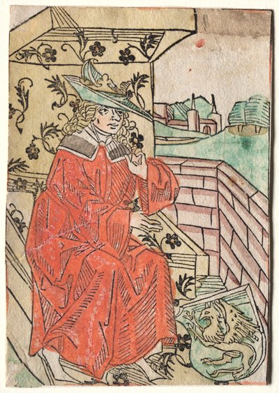 Hartlibs Alexander: Alexander assentado no trono, 1400s. de Unbekannt