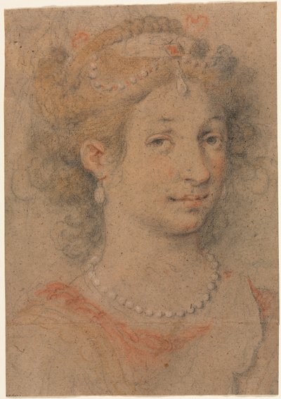 Cabeça de uma mulher, anos 1600. de Unbekannt