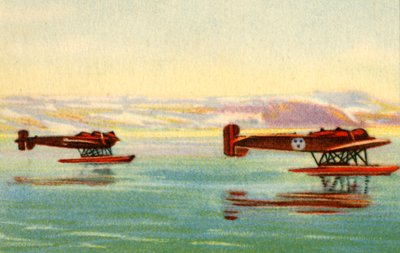 Hidroaviões Heinkel HE 5 utilizados na busca de Umberto Nobile, Polo Norte, 1928, 1932. de Unbekannt