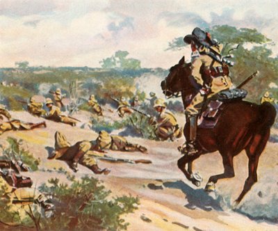 Hendrik Witboi foi mortalmente ferido nos combates em Fahlgras, em 29 de outubro de 1905, 1936. de Unbekannt