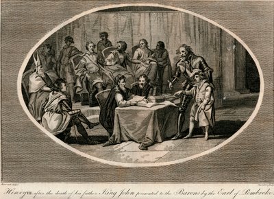 Henrique III apresentado aos Barões pelo Conde de Pembroke, 1216 1793 de Unbekannt