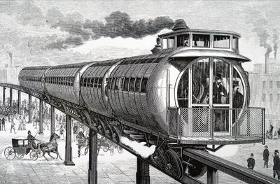 O sistema de monocarril elevado de Henry Meiggs. de Unbekannt