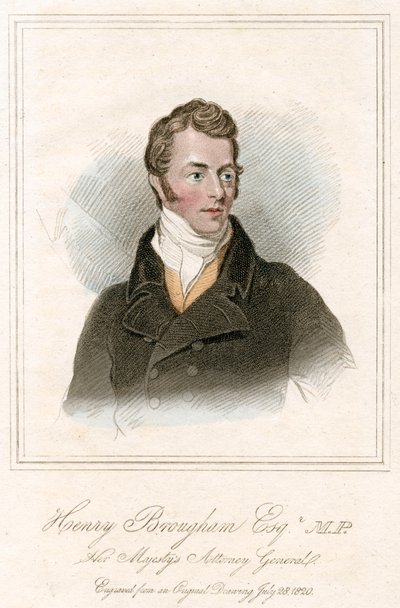 Henry Peter Brougham, 1º Barão Brougham e Vaux, advogado e político escocês, c1820 de Unbekannt
