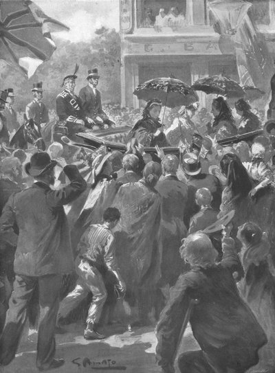 ... Sua Majestade visita ao East End de Londres, 2 de abril de 1873, 1901. de Unbekannt