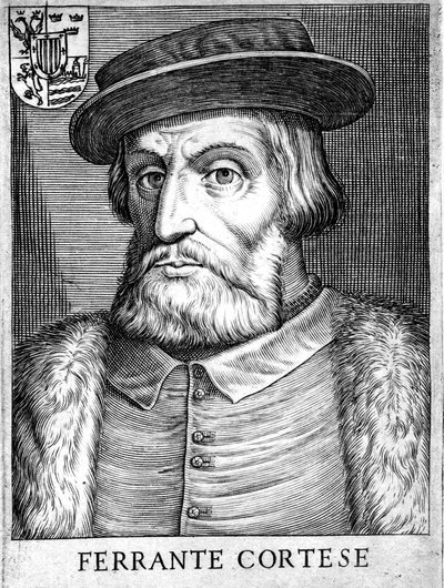 Hernan Cortes 1485-1547, conquistador espanhol que conquistou o México de Unbekannt