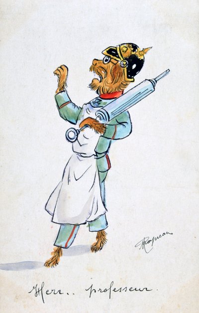 Herr Professor, cartão postal vintage francês, c1900 de Unbekannt