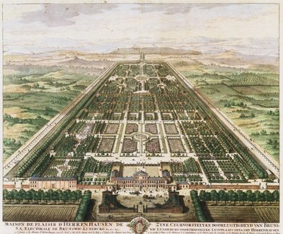 Herrenhausen: Castelo e Jardins, c. 1745 de Unbekannt