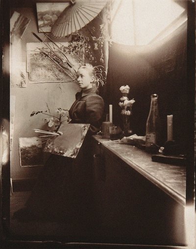 Hilma af Klint na Kungliga Akademien em Estocolmo, 1885. de Unbekannt