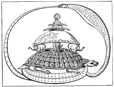 Conceito hindu do universo, c1880 de Unbekannt