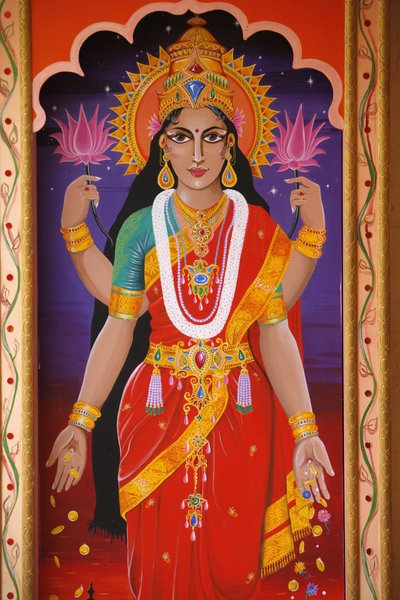 Deusa Hindu Laxmi, Londres, Grã-Bretanha de Unbekannt