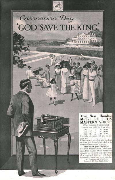 Seu anúncio de voz de mestrado, 1911. de Unbekannt