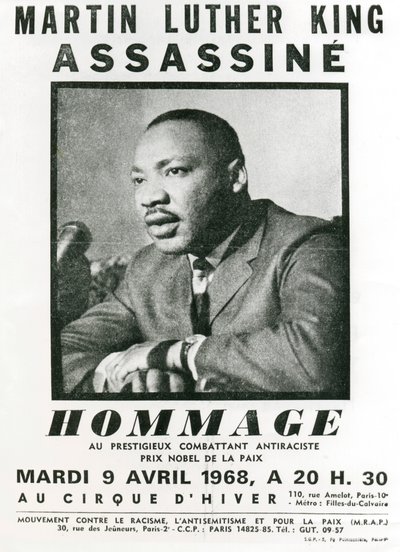 Homenagem a Martin Luther King, 1968 de Unbekannt