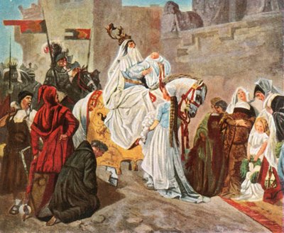 Regresso a casa de Eberhard de Württemberg após a batalha de Döffingen, 1388, 1936. de Unbekannt