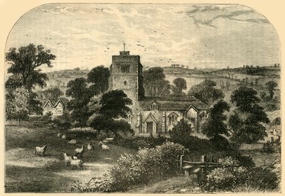 Igreja de Hornsey em 1750, c1876. de Unbekannt