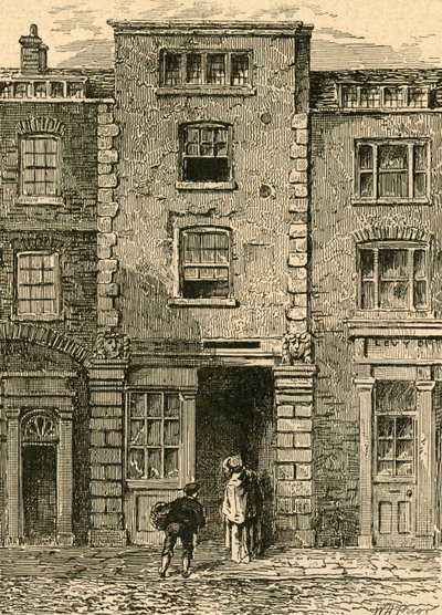 Casa disse ter sido ocupada por Dryden em Fetter Lane, 1897. de Unbekannt