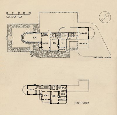 Casa na ponte de queimadura por John Procter, FRIBA, 1942 de Unbekannt