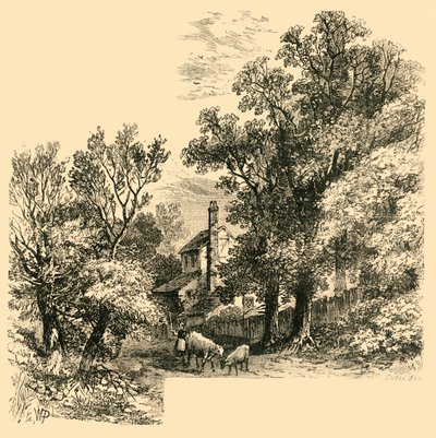 Casa em Craven Hill em 1760, c1876. de Unbekannt